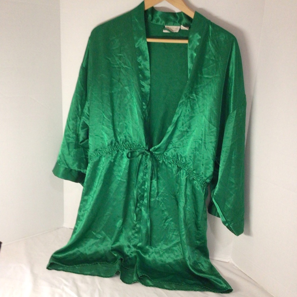 Victoria's Secret Green Satin Robe